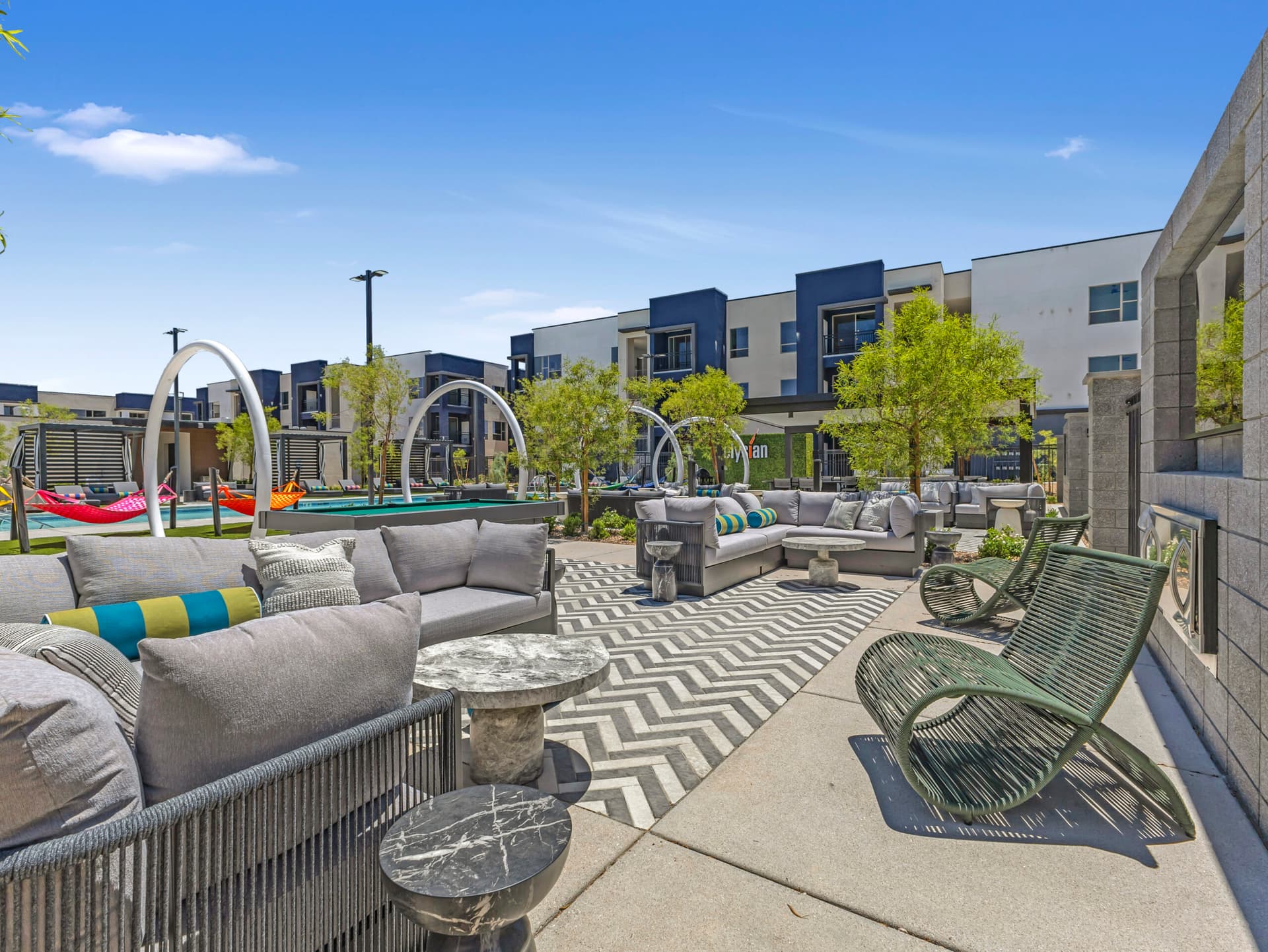 Rainbow outdoor area