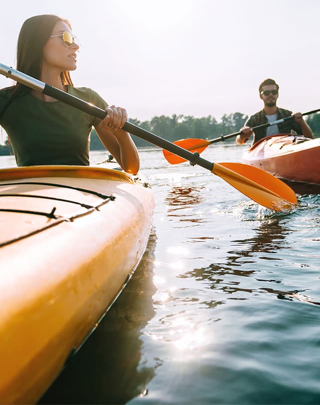 People Kayaking