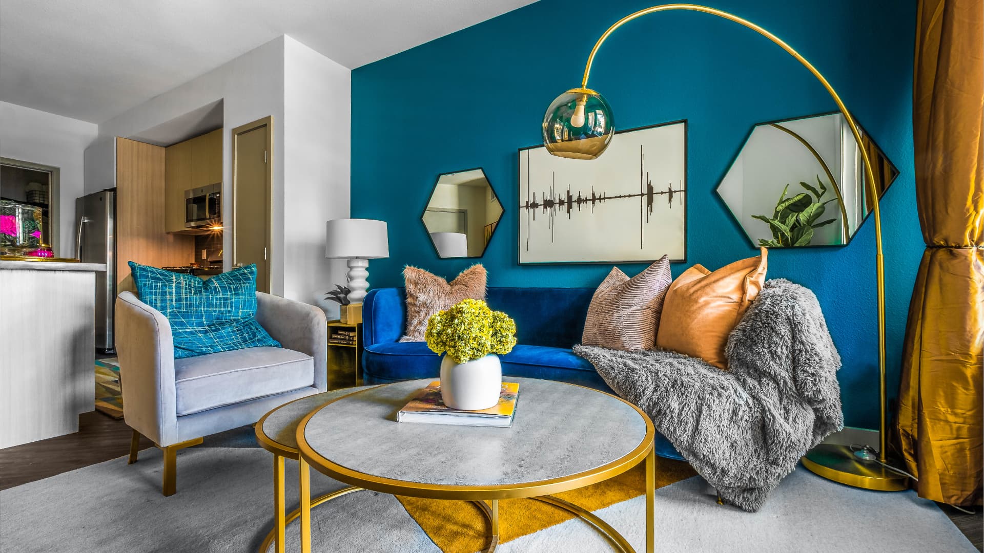 Living room of Elysian 3 bed apartment