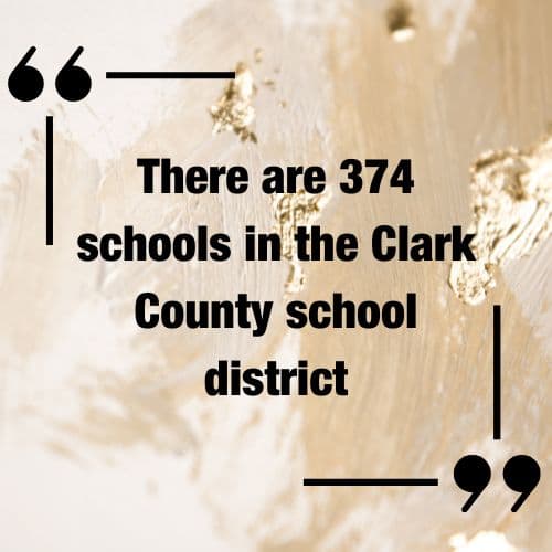 Clark County school district statistics quote graphic