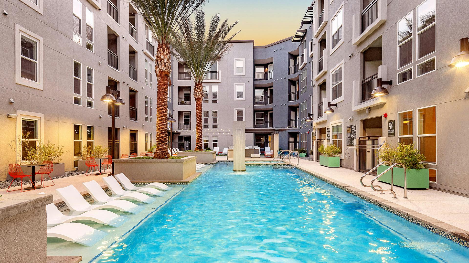 Swimming Pool at Ely on Fremont - Downtown Las Vegas Apartments